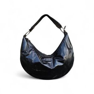 Gucci Patent Crescent Shoulder Bag